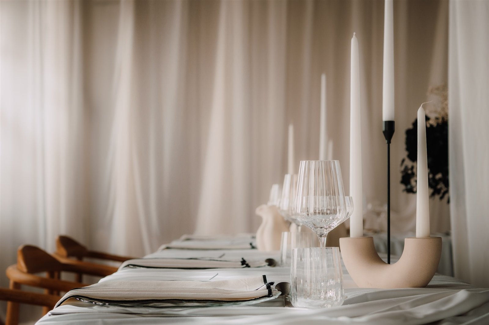 Elegant table design for luxury brand at costa brava